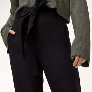 Aritzia Wilfred Tie-Front Pant Black